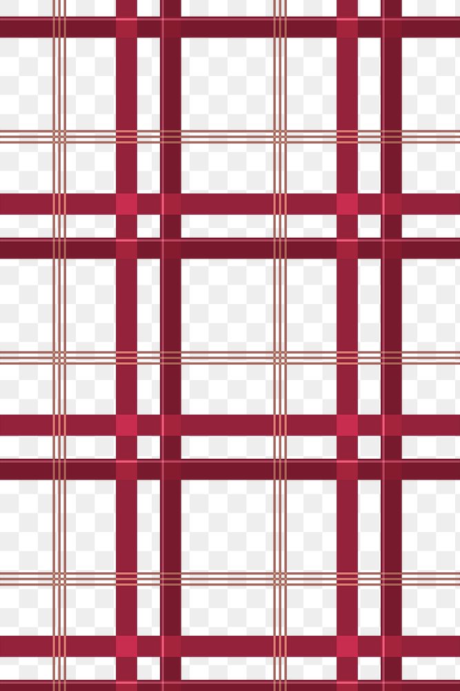 Plaid pattern png background, red tartan, traditional transparent design