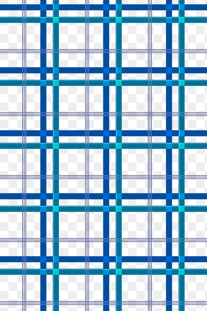 Seamless plaid png background, blue checkered pattern design