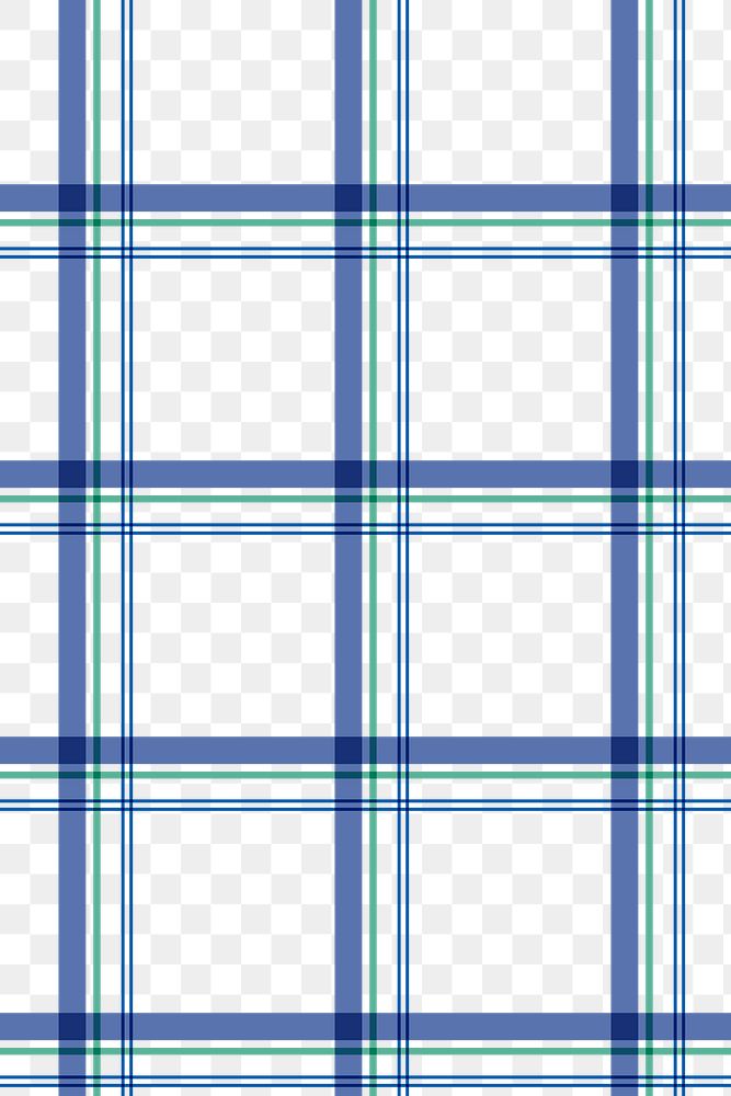 Blue seamless png background, tartan plaid pattern, traditional transparent design