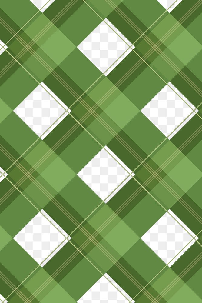 Green checkered png background, abstract pattern design