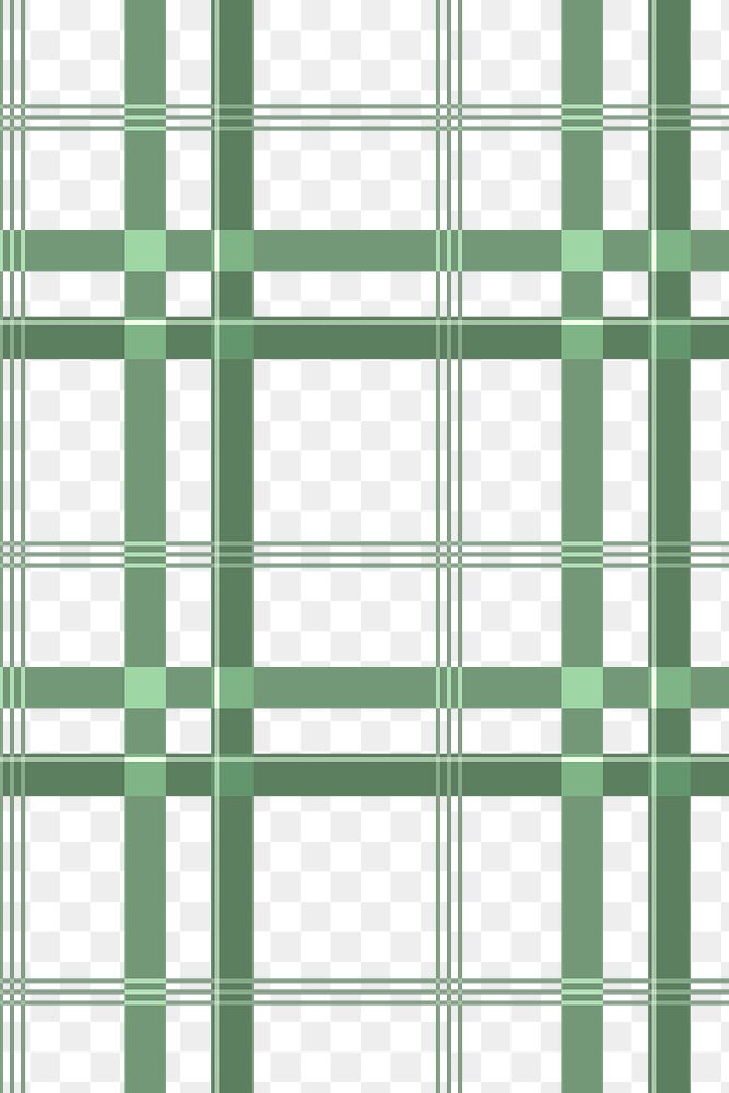 Seamless plaid png background, green checkered pattern design