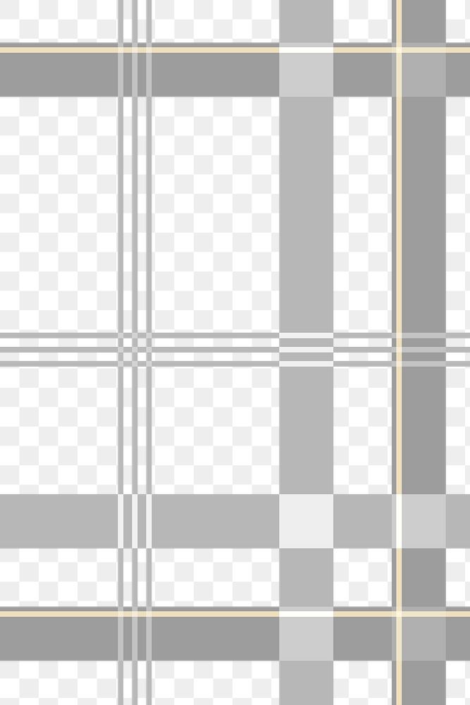 Seamless checkered png background, gray tartan, traditional Scottish design