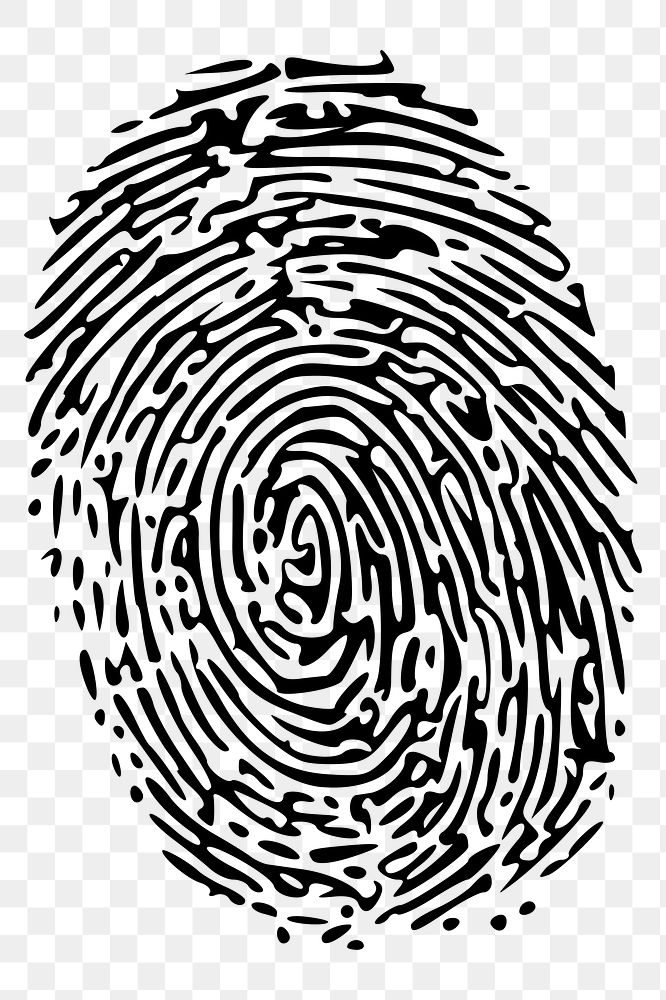 Fingerprint png sticker, biometric illustration on transparent background. Free public domain CC0 image.