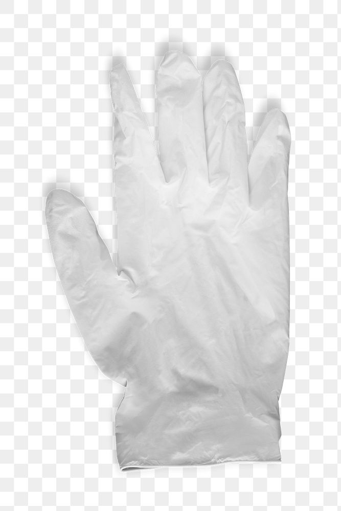 White latex gloves to prevent coronavirus contamination transparent png 