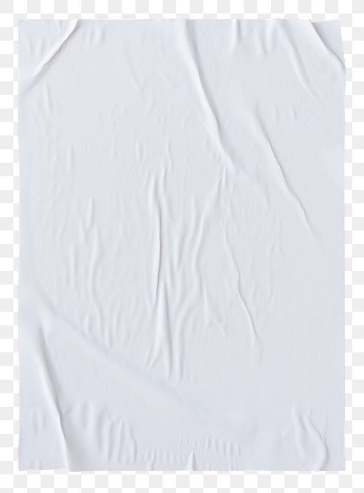 White crinkled paper design element