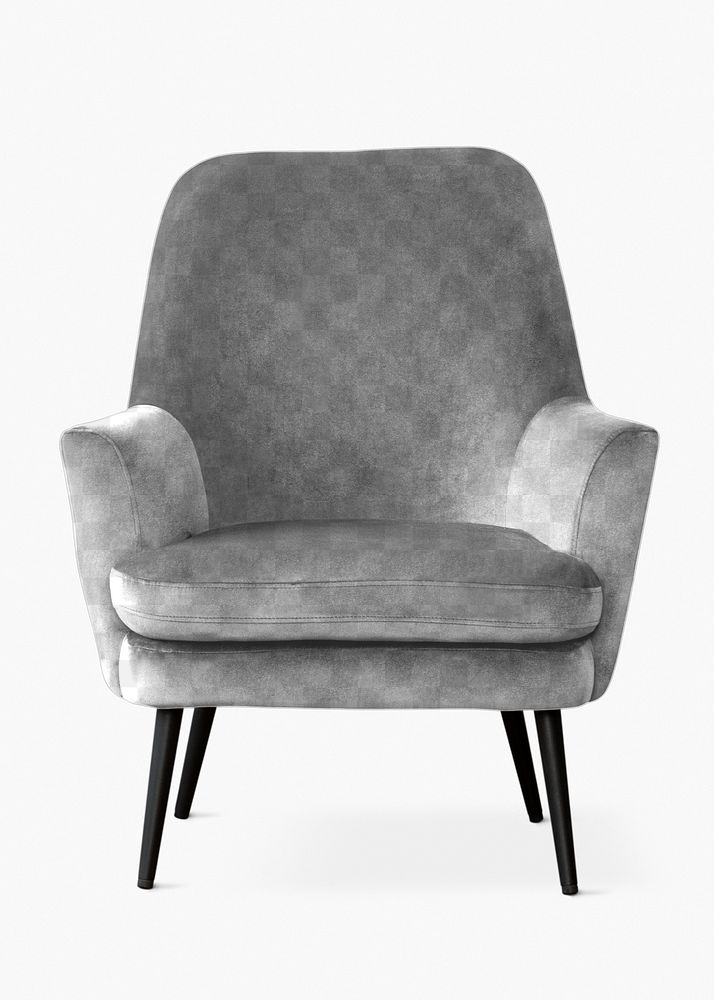 Velvet chair png mockup modern luxury furniture