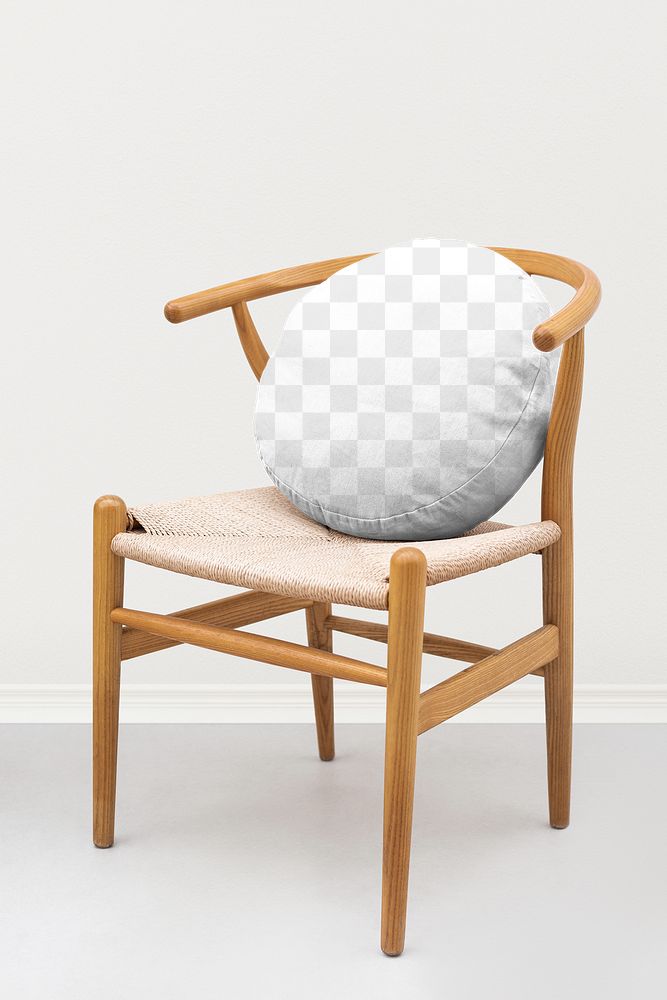Linen cushion pillow png mockup living concept