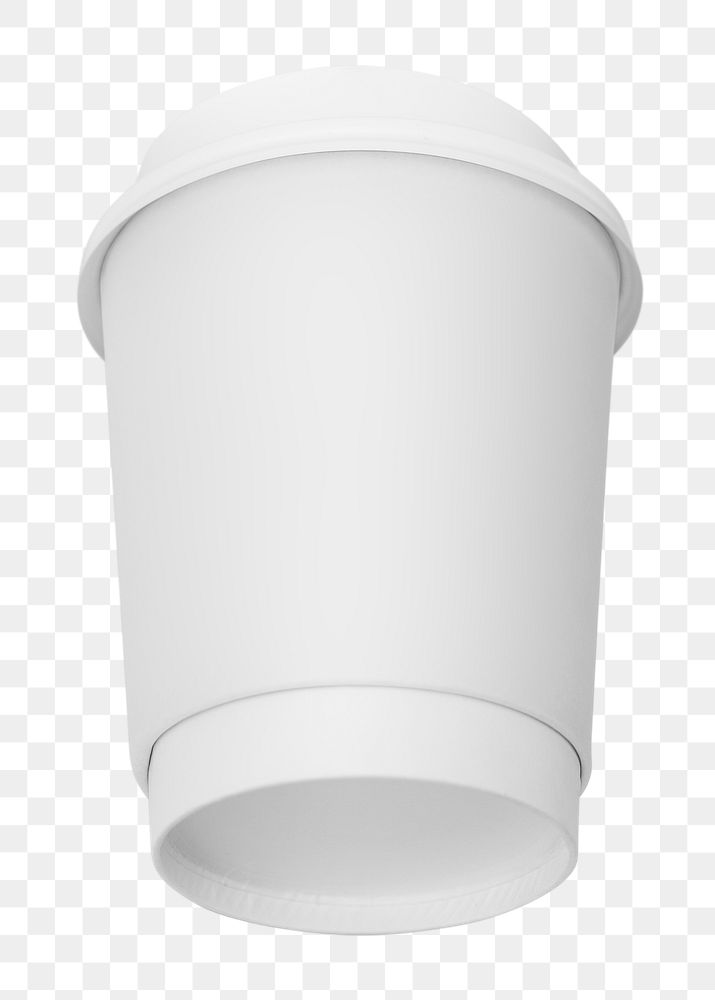Blank paper cup png on transparent background 