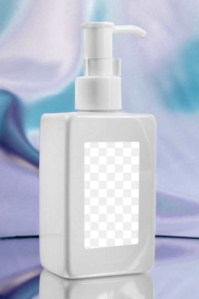 Blank white pump bottle design element
