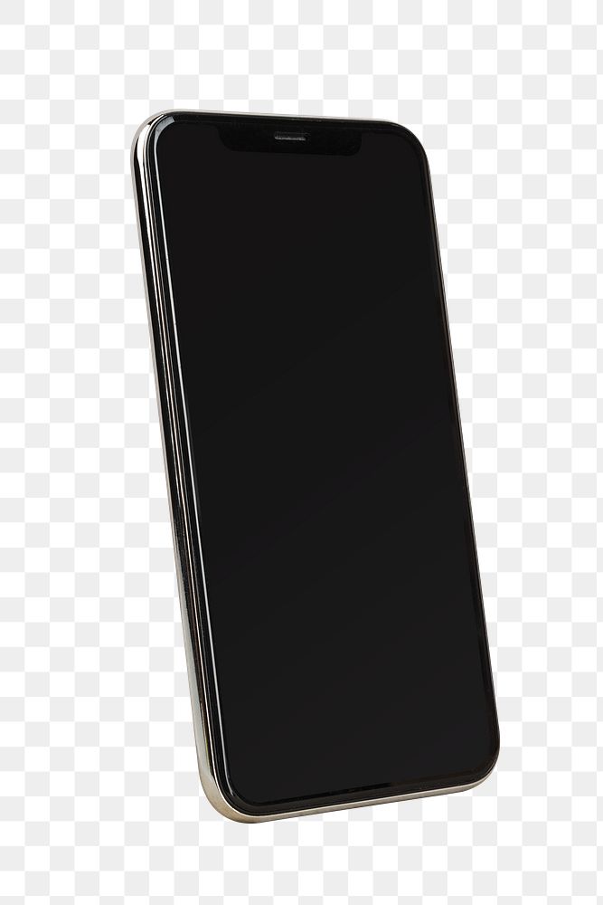 Black smartphone screen mockup background