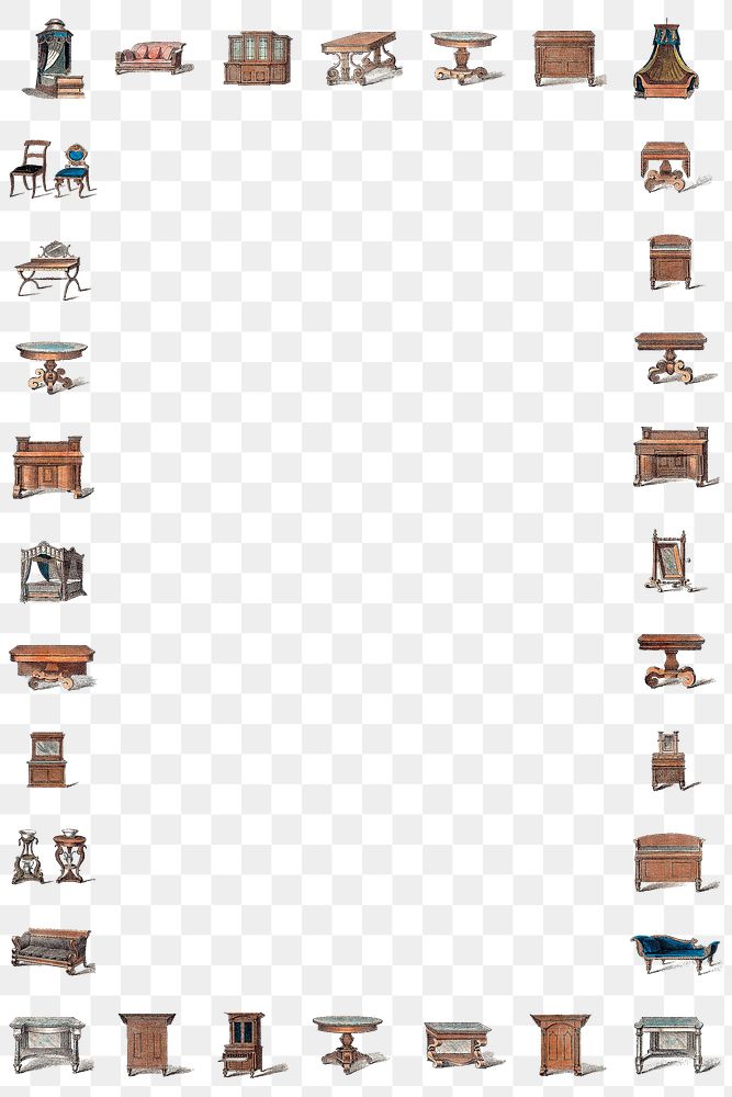 Vintage furniture frame design element