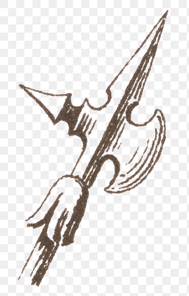 Old png spear hand drawn illustration