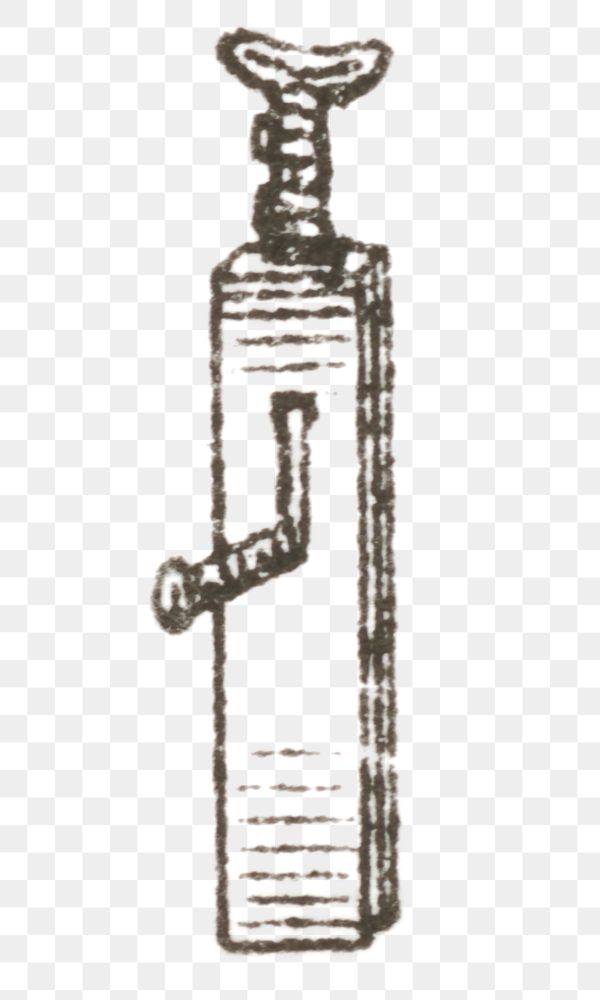 Vintage png line air pump icon  drawing
