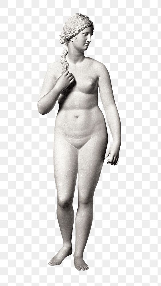 Png Venus sculpture, vintage Roman design element