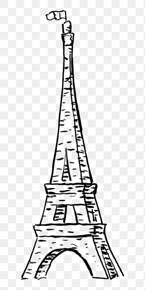 Eiffel tower png sticker, remixed from artworks from Leo Gestel
