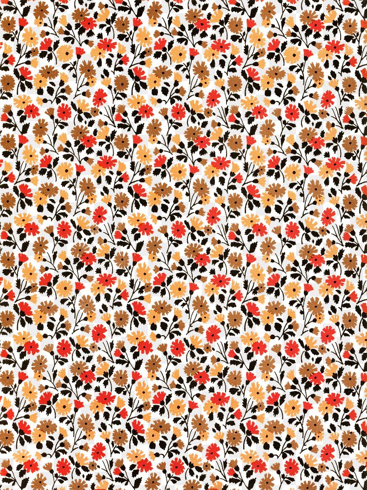 Spring pattern background png transparent, vintage flower illustration psd, remix from the artwork of Charles Goy