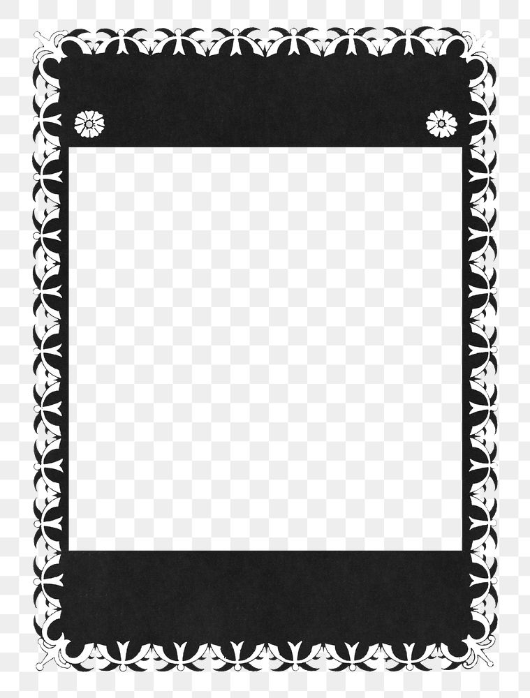 Png frame with black Motif style, remixed from the artworks by Johann Georg van Caspel
