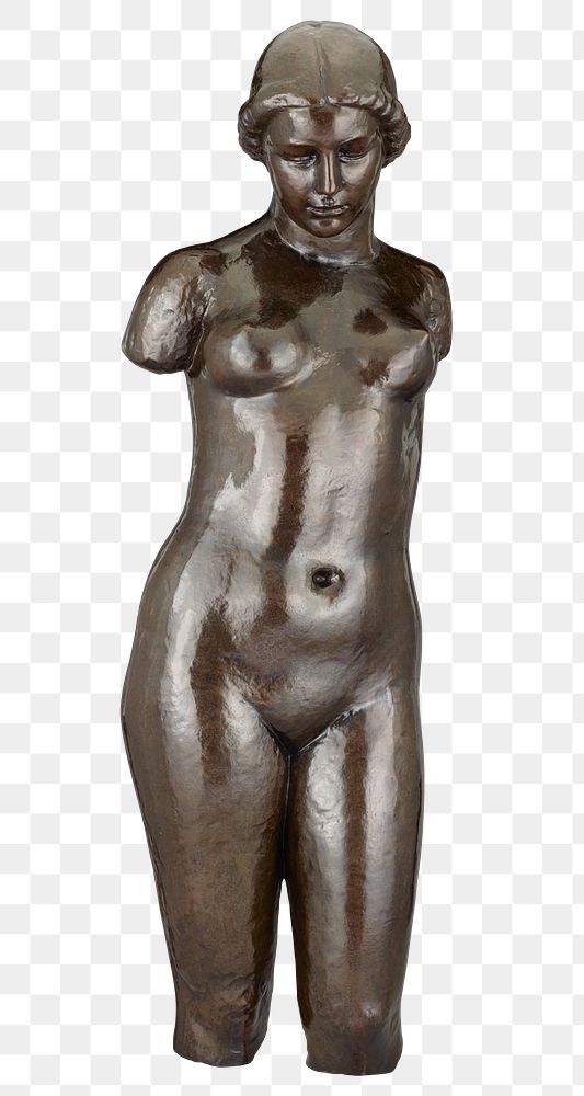 Female nude bronze sculpture png