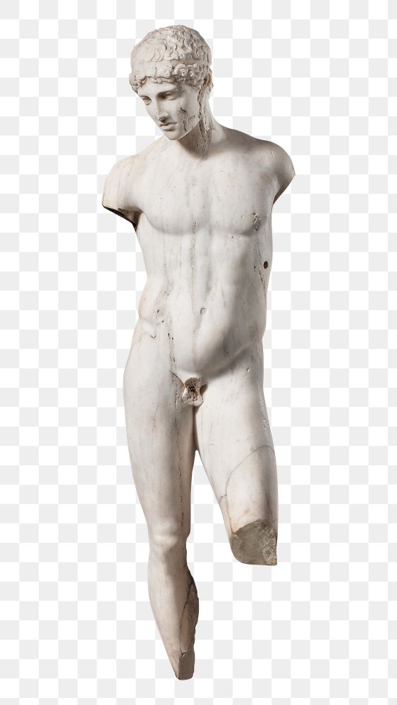 Greek male nude png sculpture