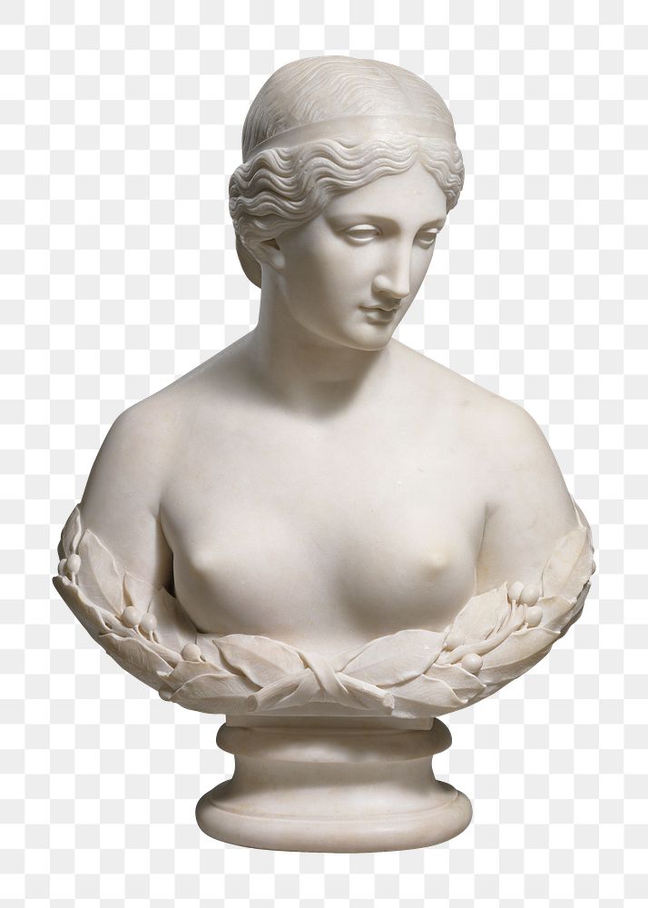 Woman nude sculpture png front view