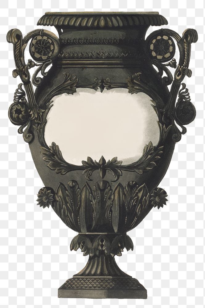 Vintage metal vase design element