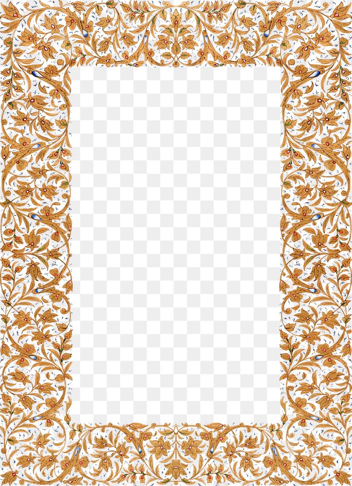 Vintage gold floral transparent frame, | Premium PNG - rawpixel