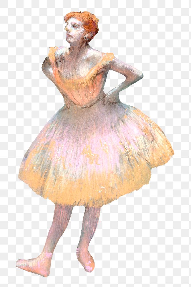 Ballet dancer png, remixed from the artworks of the famous French artist Edgar Degas.