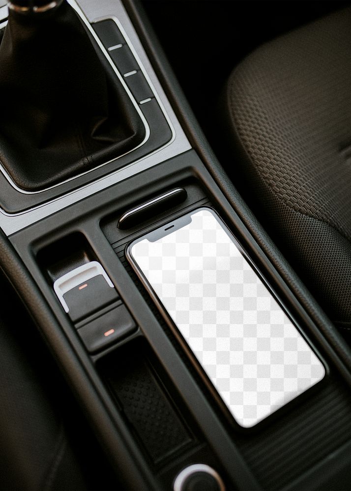 Mobile phone inside a car design element