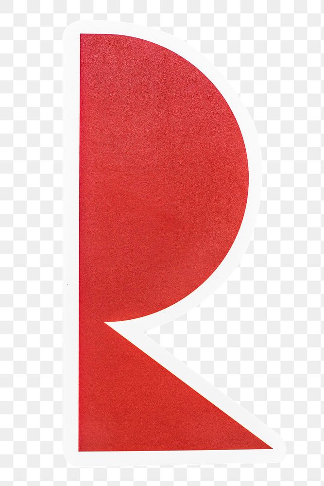 Creative typography letter R icon design sticker