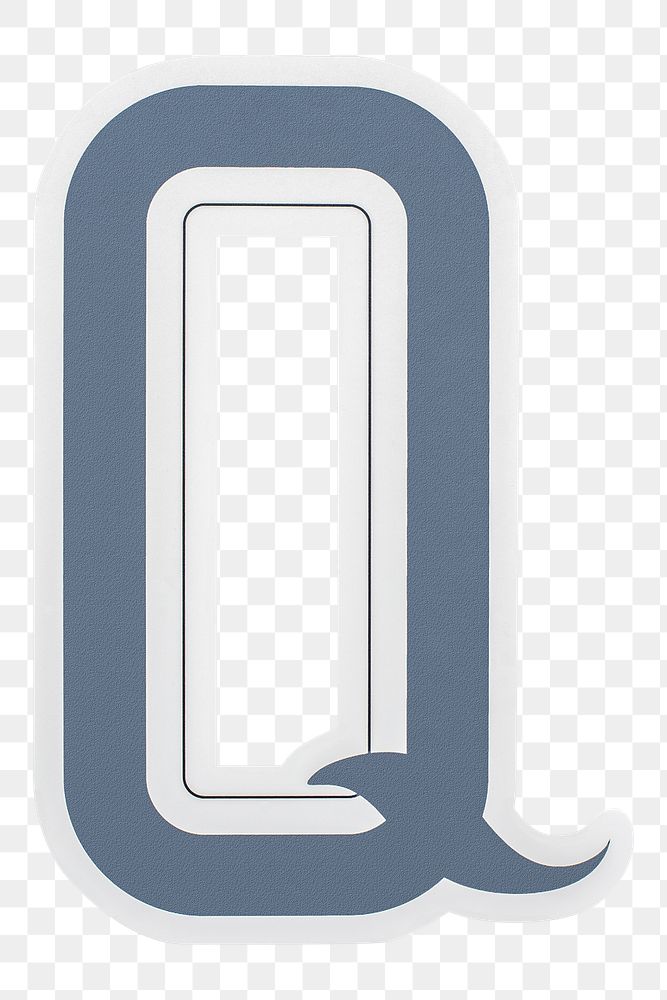 Creative typography letter Q icon design sticker