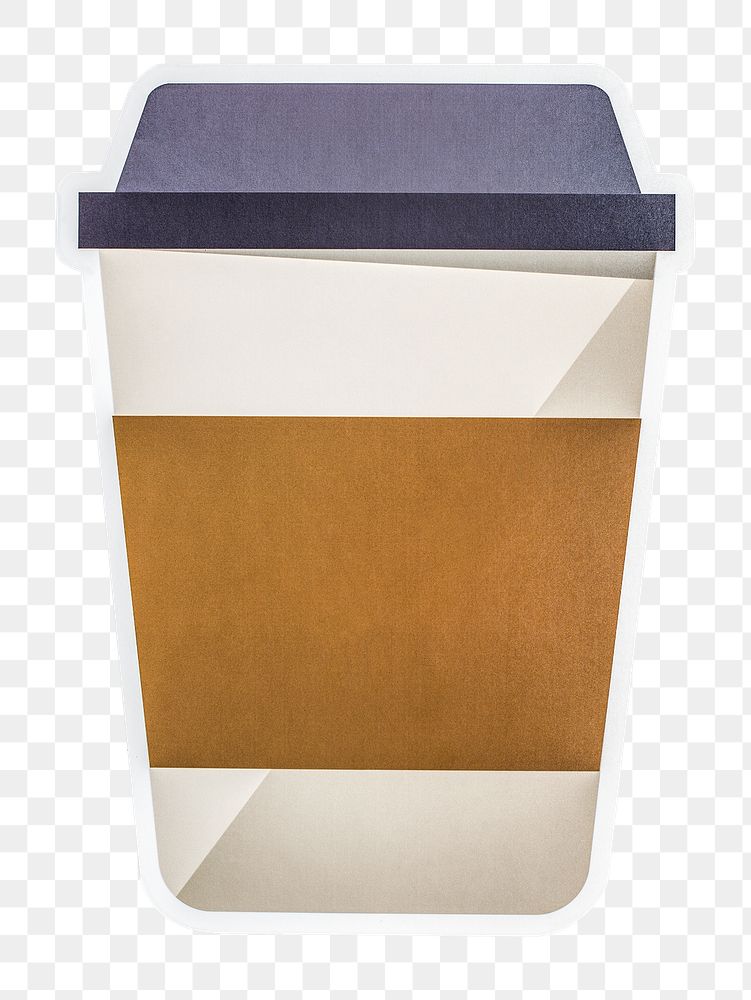 Coffee takeaway paper cup illustration icon design sticker