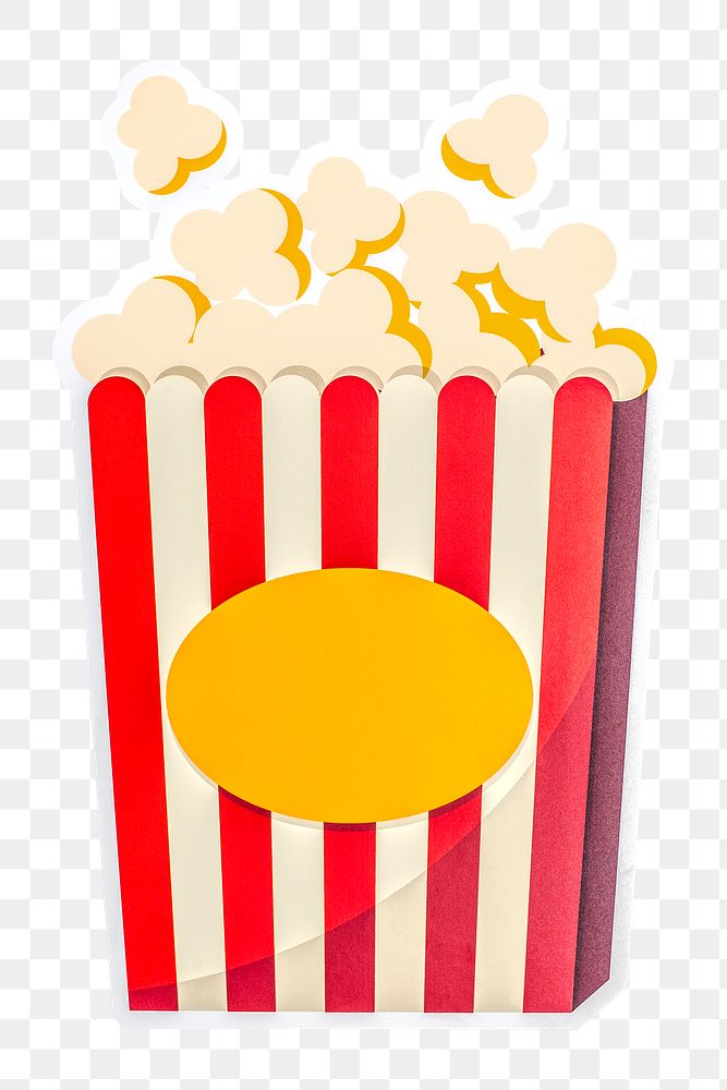 Movie popcorn icon design sticker