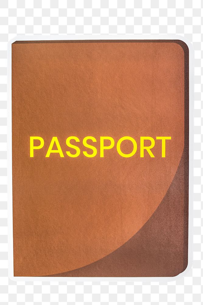 Passport book paper craft illustration icon design sticker