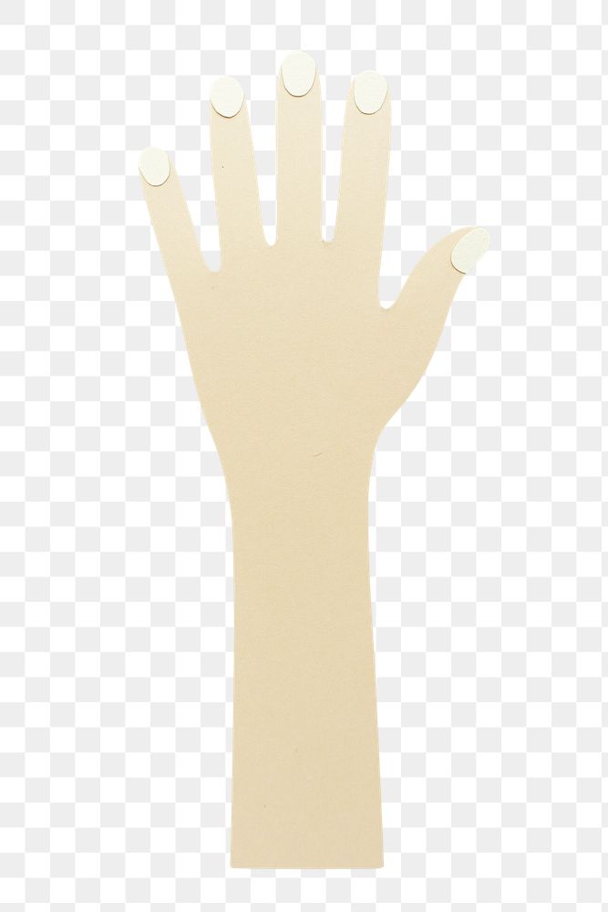 Nude hand and arm paper craft design element