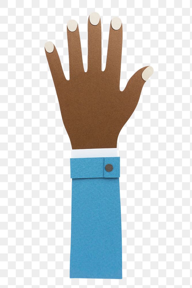 Hand of a businessman paper craft design element