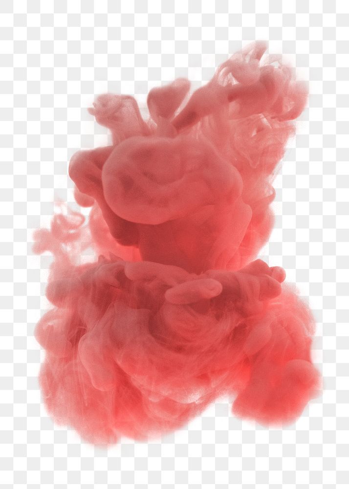 Red color png smoke element