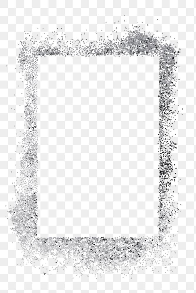 Dusty silver frame illustration transparent png