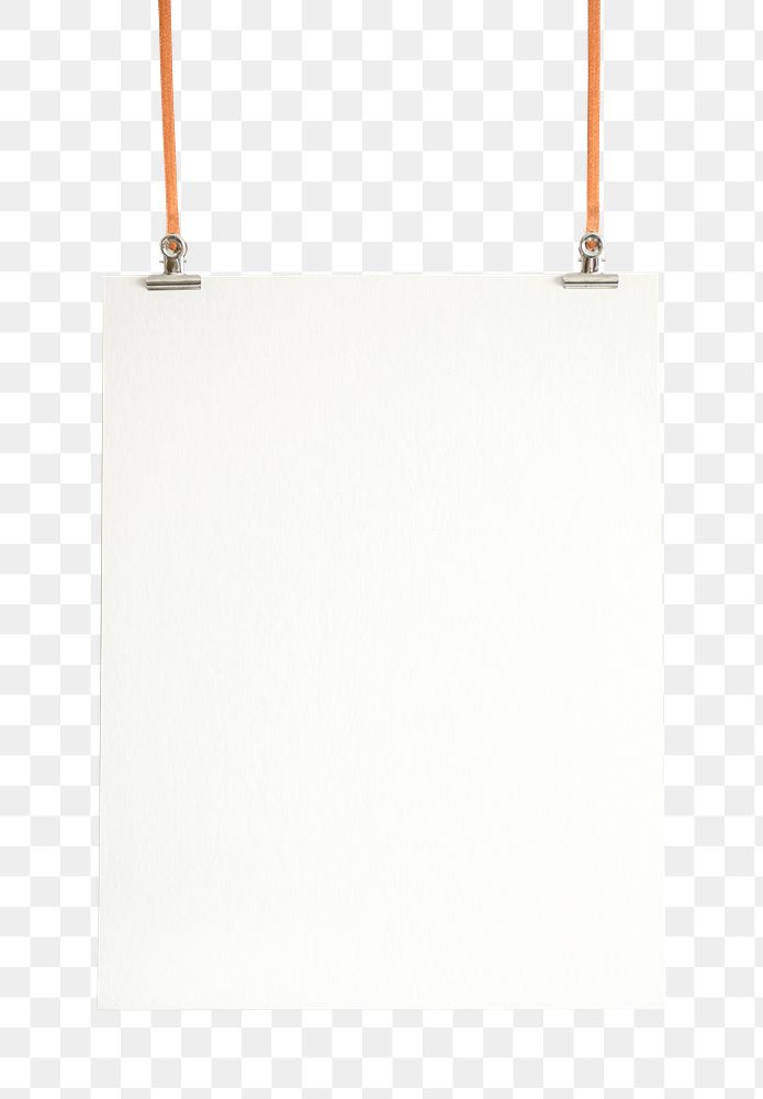 Blank hanging board template transparent png