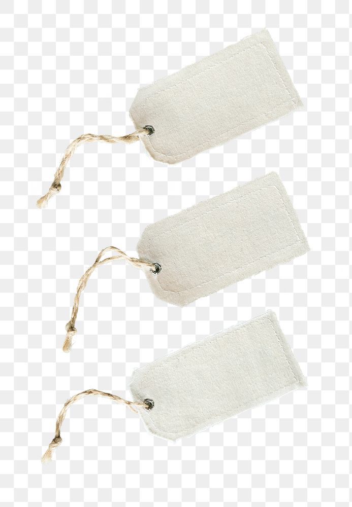 Natural cotton cloth label mockup set