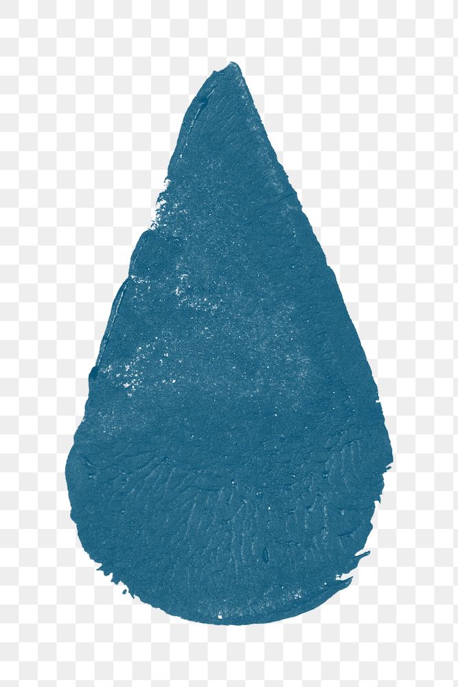 Water drop png blue block print sticker