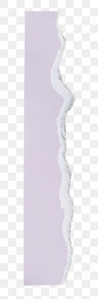 Ripped paper purple element png in pastel handmade craft
