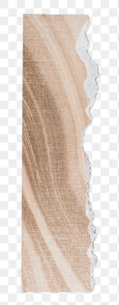 Ripped paper beige element png in marble art style diy craft