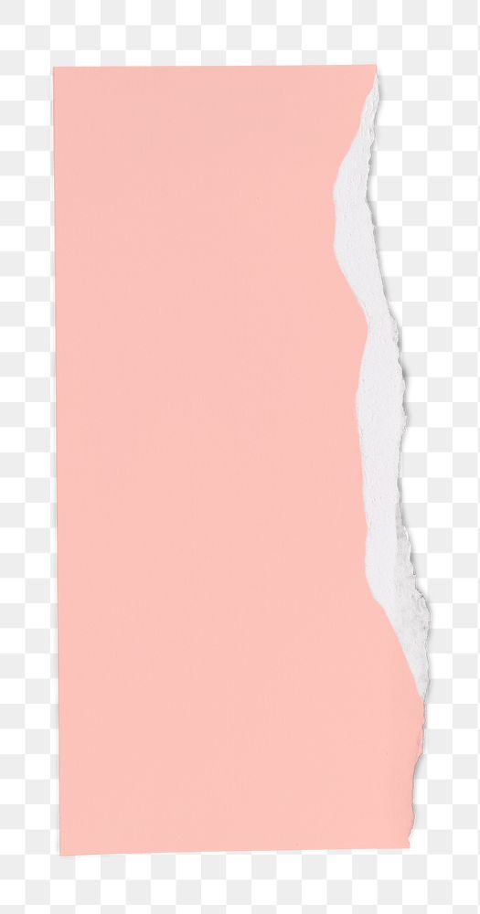 Ripped paper pink element png in handmade craft