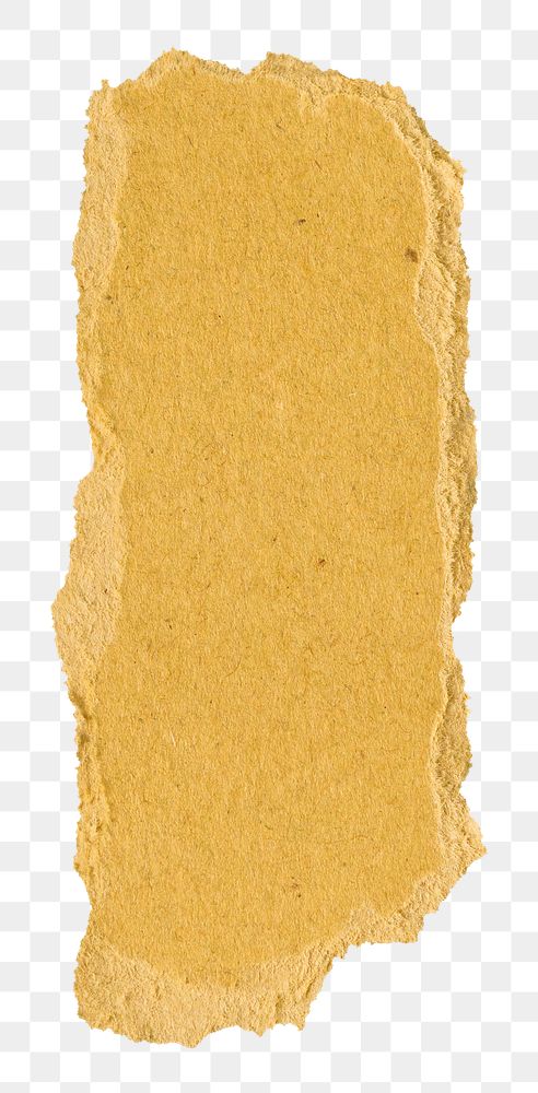 Ripped paper yellow element png diy craft