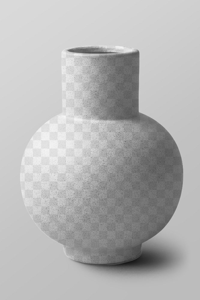 Png textured ceramic vase mockup