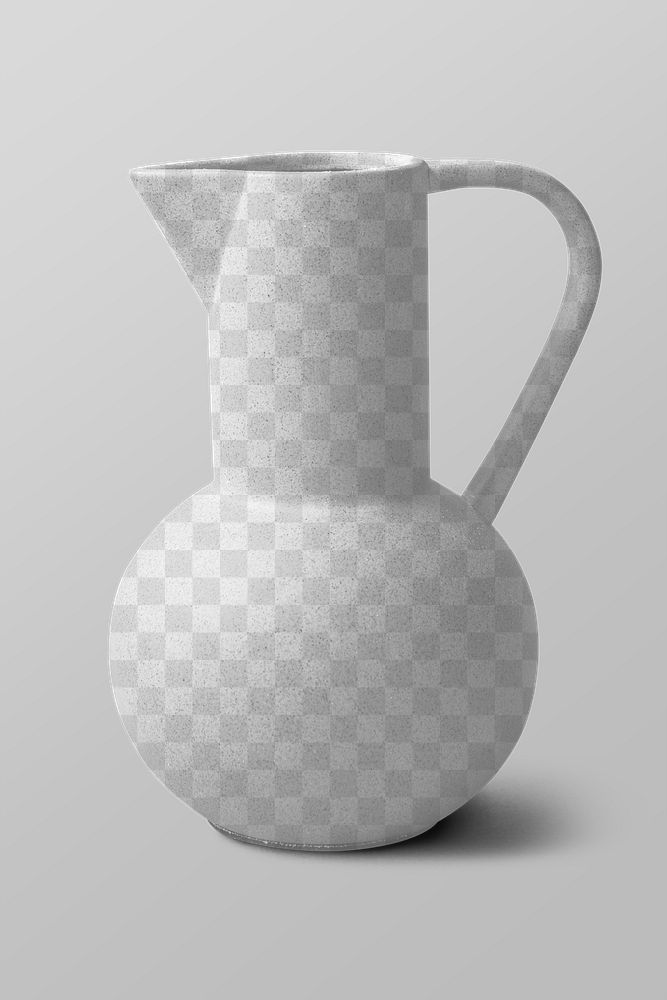 Png ceramic jug vase mockup