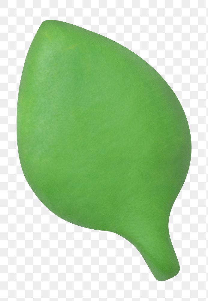 Png green leaf clay craft cute nature handmade creative art graphic