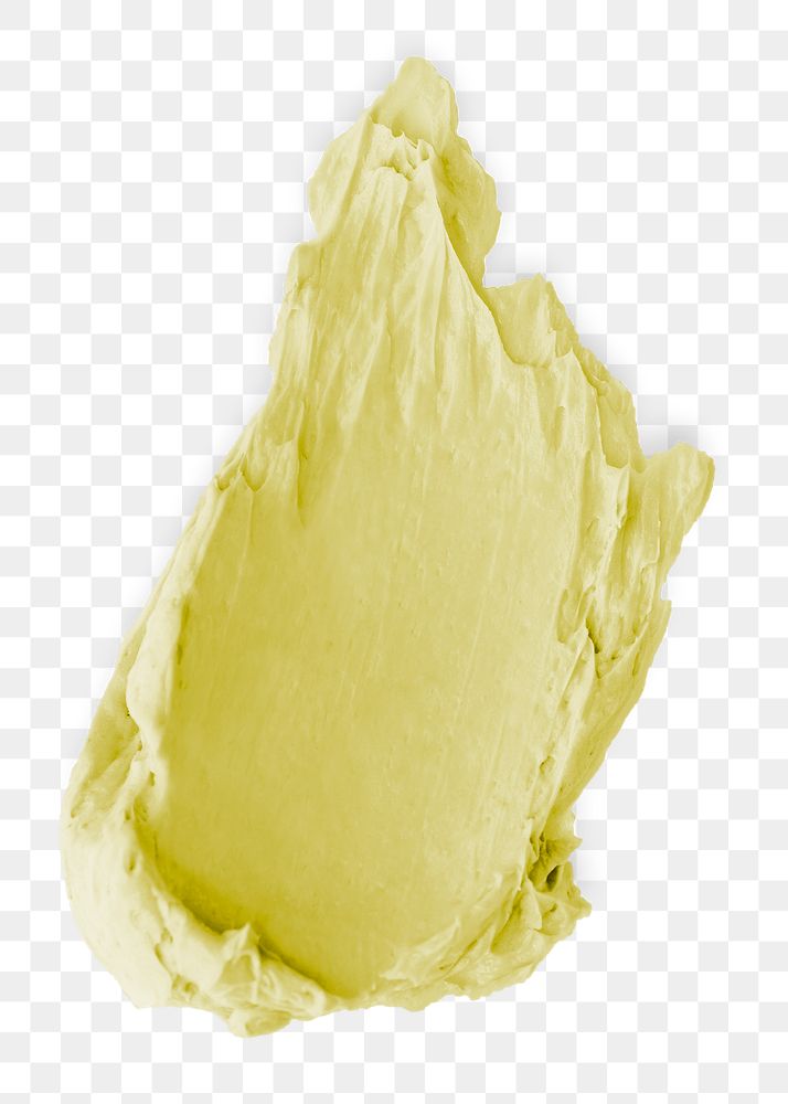 Png yellow cream smear design element texture