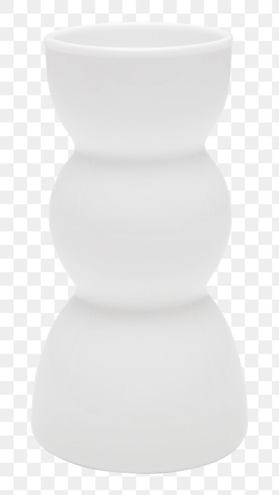 White modern vase png mockup for home decor