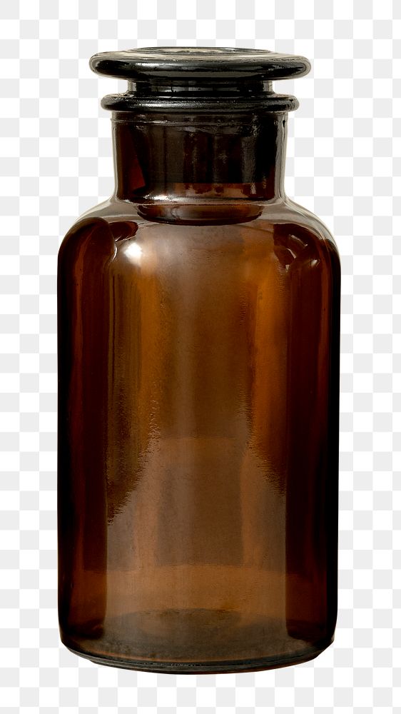 Png brown glass bottle